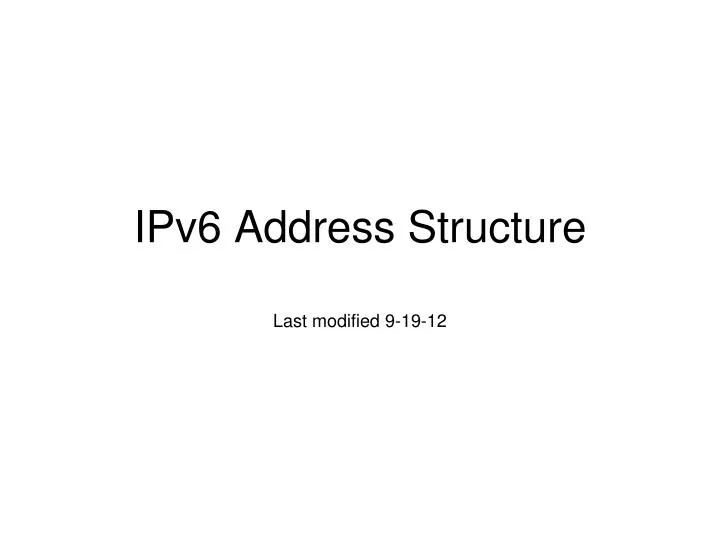 ipv6 address structure