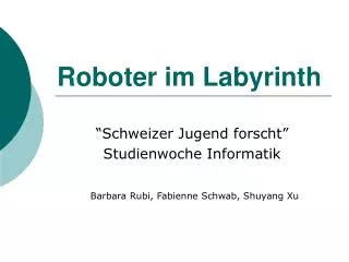 roboter im labyrinth