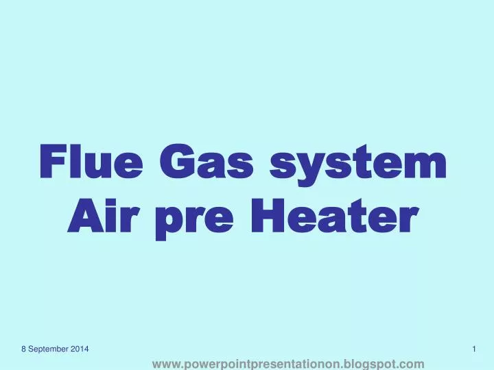 flue gas system air pre heater