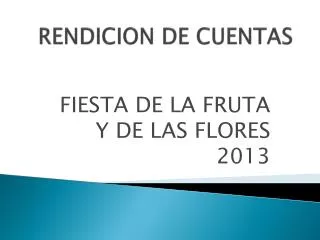 rendicion de cuentas