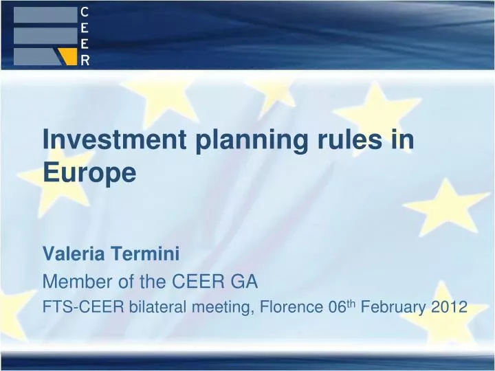 investment planning rules in europe