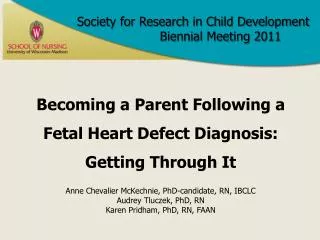 Becoming a Parent Following a Fetal Heart Defect Diagnosis: Getting Through It