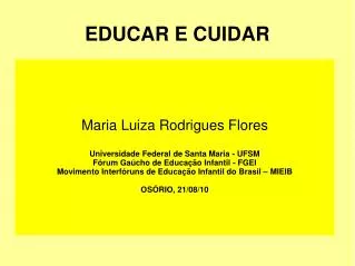 educar e cuidar