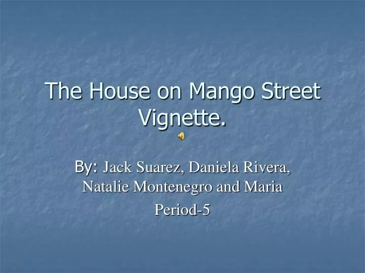 the house on mango street vignette