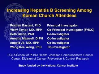 Increasing Hepatitis B Screening Among Korean Church Attendees
