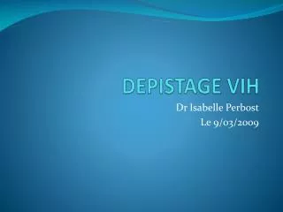depistage vih