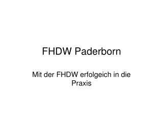 fhdw paderborn