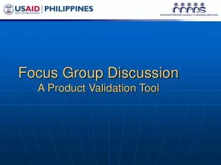 Focus Group Discussion A Product Validation Tool