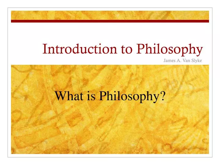 introduction to philosophy