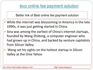 Useful information about best online fee payment solution