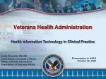 Veterans Health Administration - slide 1