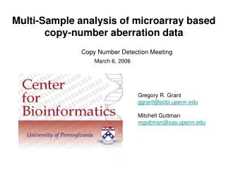 Multi-Sample analysis of microarray based copy-number aberration data