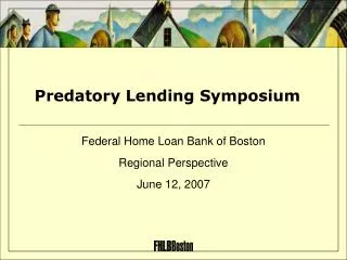 Predatory Lending Symposium