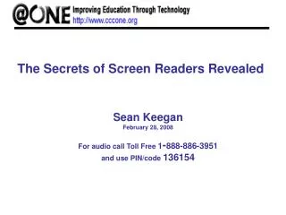The Secrets of Screen Readers Revealed