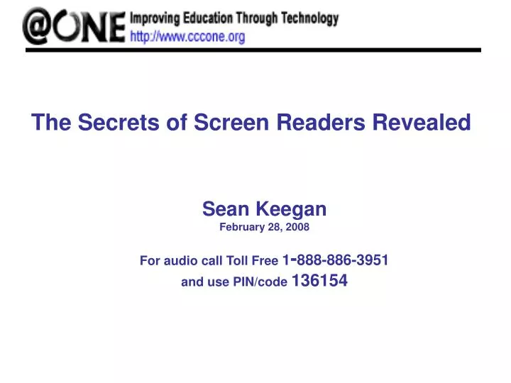 the secrets of screen readers revealed