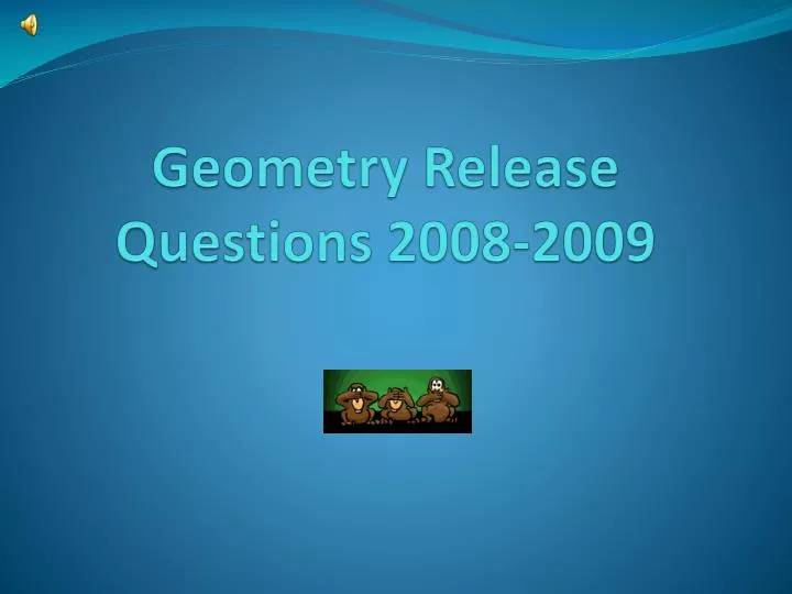 geometry release questions 2008 2009