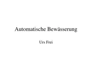 automatische bew sserung