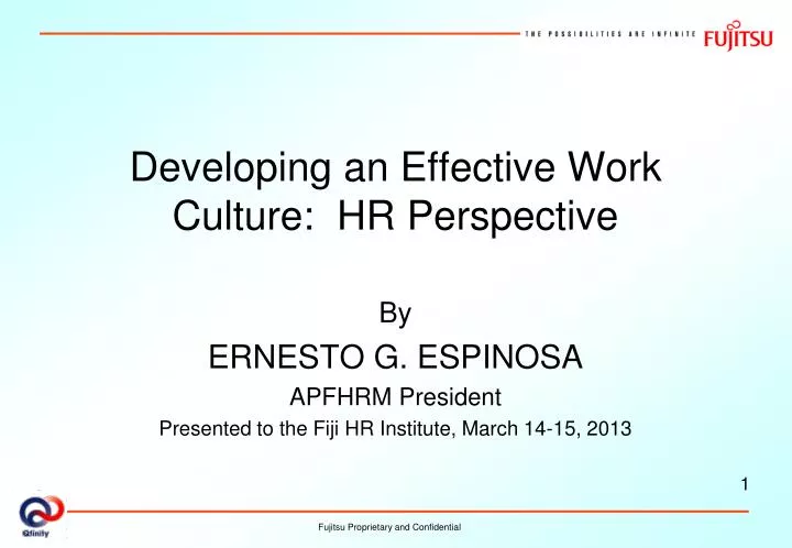 developing an effective work culture hr perspective
