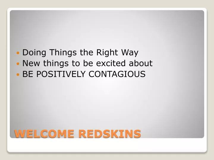 welcome redskins