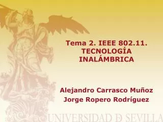 tema 2 ieee 802 11 tecnolog a inal mbrica