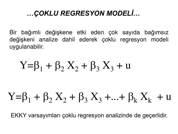 oklu regresyon model