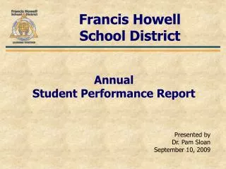 Annual Student Performance Report