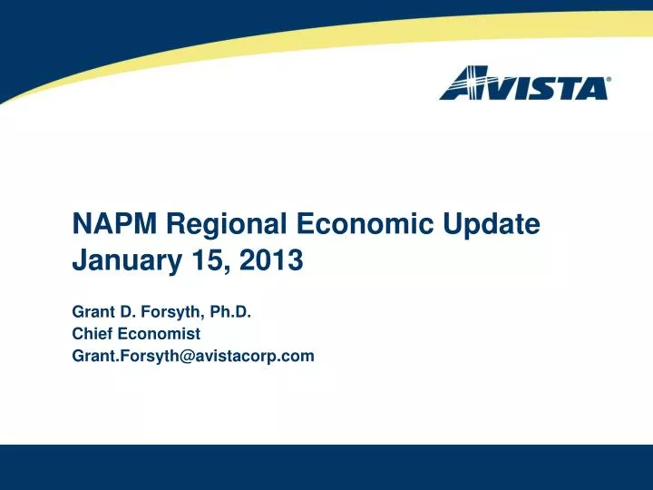 napm regional economic update january 15 2013
