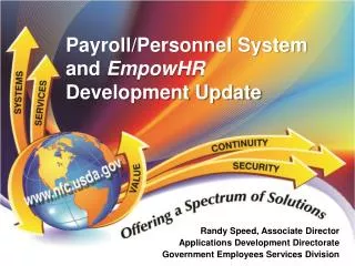 Payroll/Personnel System and EmpowHR Development Update