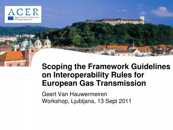 scoping the framework guidelines on interoperability rules for european gas transmission