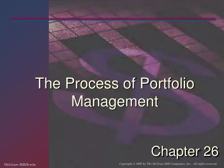 the process of portfolio management