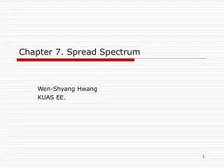 chapter 7 spread spectrum