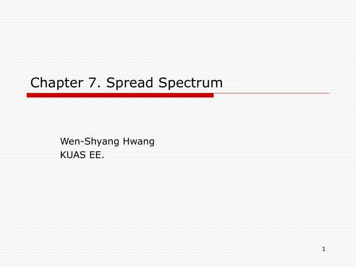 chapter 7 spread spectrum