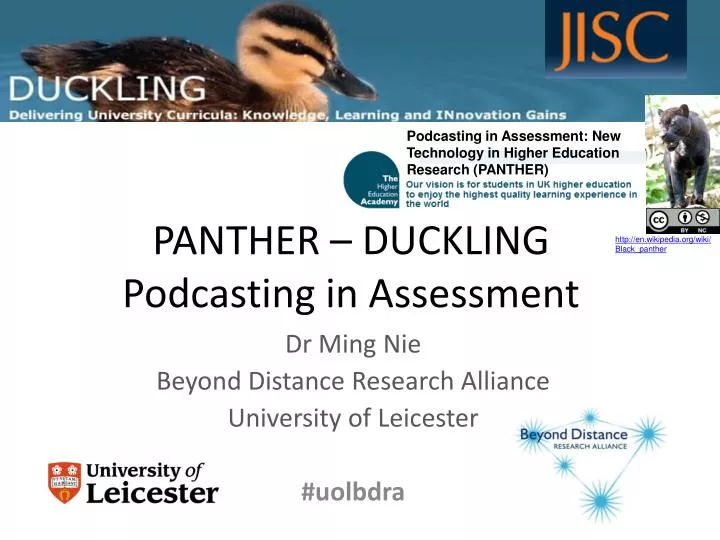 panther duckling podcasting in assessment