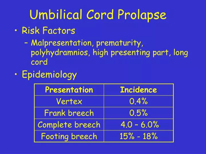 umbilical cord prolapse