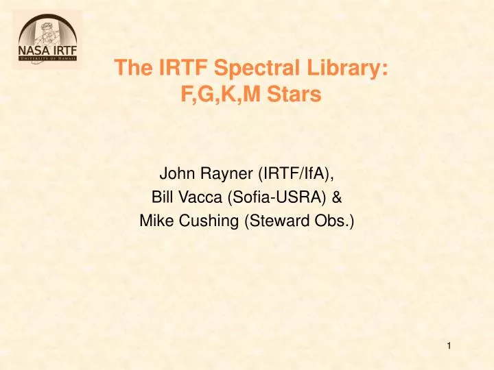 the irtf spectral library f g k m stars