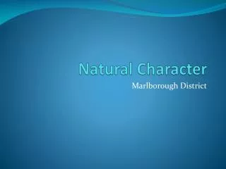 Natural Character