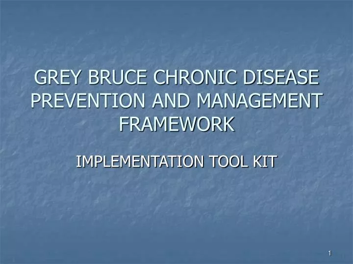 grey bruce chronic disease prevention and management framework