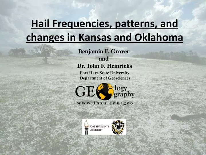 hail frequencies patterns and changes in kansas and oklahoma