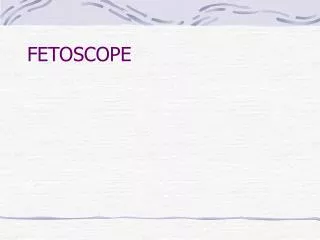 fetoscope