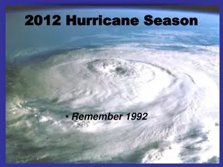 2012 Hurricane Season