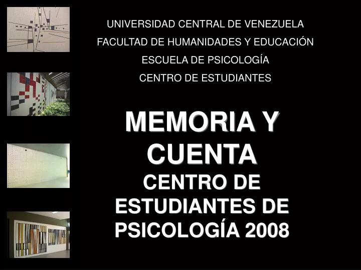 memoria y cuenta centro de estudiantes de psicolog a 2008