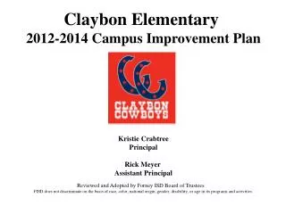 Claybon Elementary 2012-2014 Campus Improvement Plan