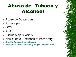 abuso de tabaco y alcohool