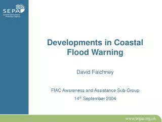 Developments in Coastal Flood Warning