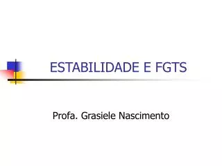 estabilidade e fgts