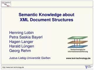 Semantic Knowledge about XML Document Structures