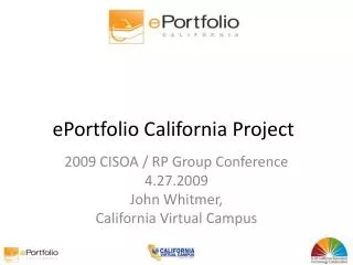 ePortfolio California Project
