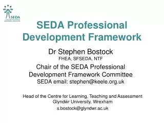 SEDA Professional Development Framework