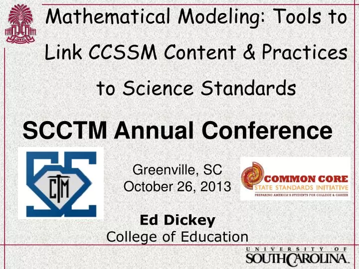 mathematical modeling tools to link ccssm content practices to science standards