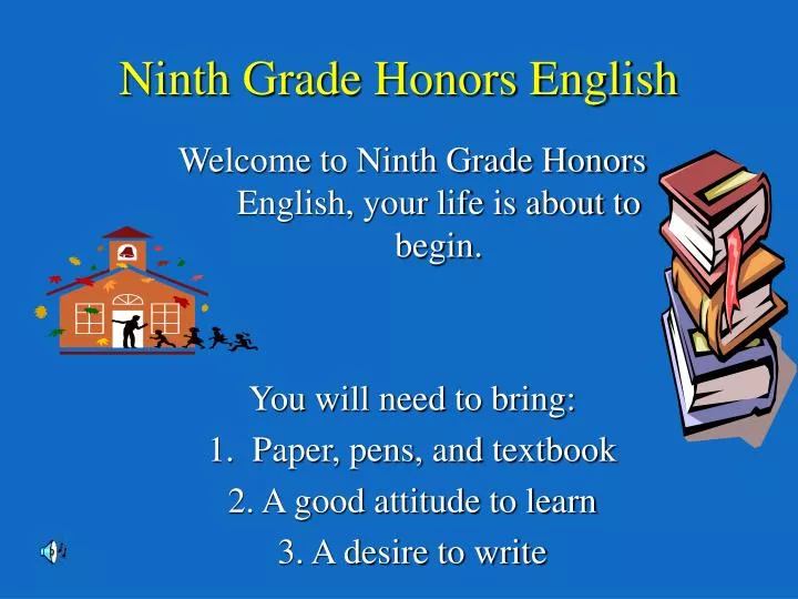 ninth grade honors english